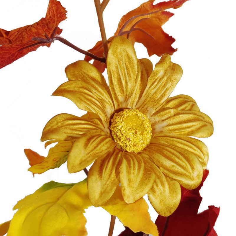 Halloween simulation sunflower maple leaf vine
